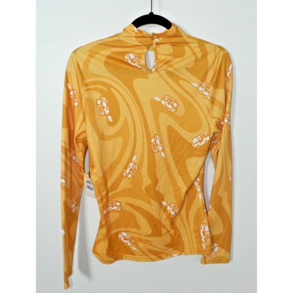 Unique Vintage X Smak Palour Top Shirt Scooby Doo Yellow Mock Turtle Size Medium - Picture 5 of 8